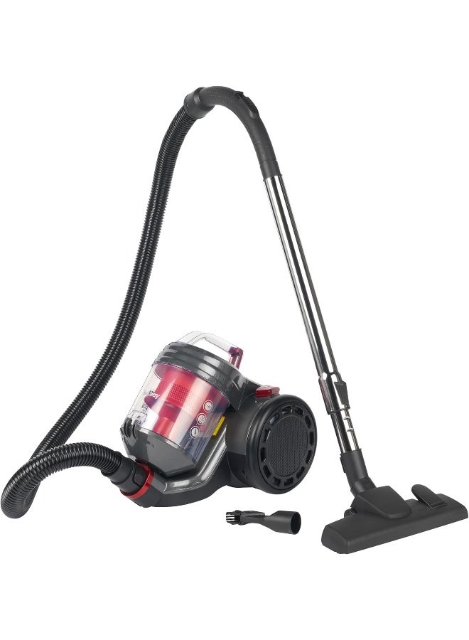 Beldray Bel0700 700 W Compact Vac Lite Cylinder Vacuum Cleaner, 2 Litre Capacity, Red - Image 1
