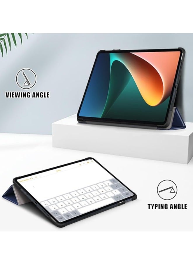عام غطاء تابلت متوافق مع Xiaomi Mi Pad 6/6 Pro 2023 بحجم 11.2 بوصة، غطاء ذكي طوي ثلاثي، نحيف جداً وخفيف الوزن، مع غطاء خلفي صلب من مادة PC. يوفر إمكانية الطي، مع خاصية النوم/الاستيقاظ التلقائية للتابلت. - Image 4