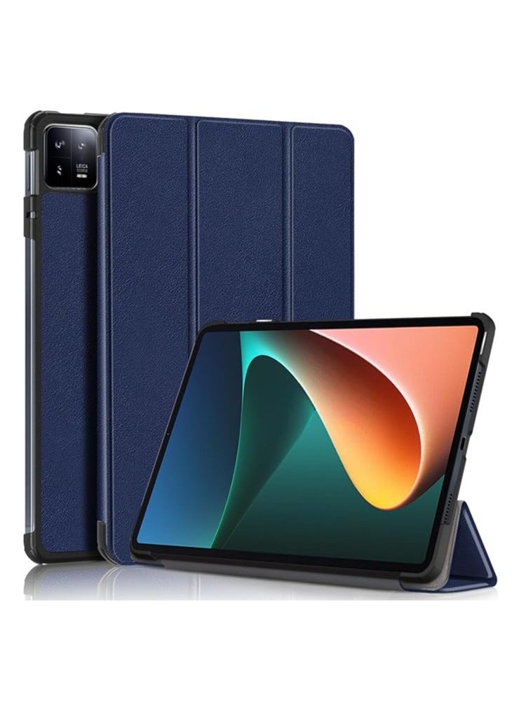 عام غطاء تابلت متوافق مع Xiaomi Mi Pad 6/6 Pro 2023 بحجم 11.2 بوصة، غطاء ذكي طوي ثلاثي، نحيف جداً وخفيف الوزن، مع غطاء خلفي صلب من مادة PC. يوفر إمكانية الطي، مع خاصية النوم/الاستيقاظ التلقائية للتابلت. - Image 1