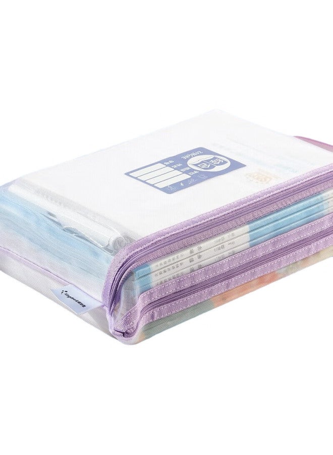 Kingdee Single-Layer Mesh Subject Classification Pouch, Homework Pouch, File Pouch, Back-To Essential Subject Classification Book Bag, Book Storage Bag, Exam Paper Bag, Zipper Document Bag, 4-Pack - Image 2