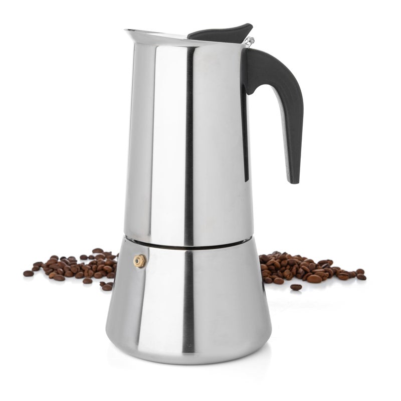 Mixpresso 12 Cup Greca Stovetop Espresso Pot 600ml20oz Moka Pot with Coffee Percolator Design Stainless Steel Stove Top Coffee Maker for Camping or Home UseItalian Stovetop Espresso Maker - Image 2