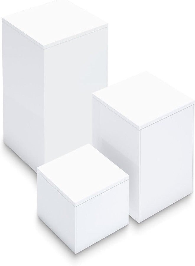 RY DISPLAY Acrylic Cake Stand Display Riser Set(4 inch,5 inch,6 inch), 3-Piece Dessert and Candy Pedestal Stands for Party Decoration (white) - Image 3