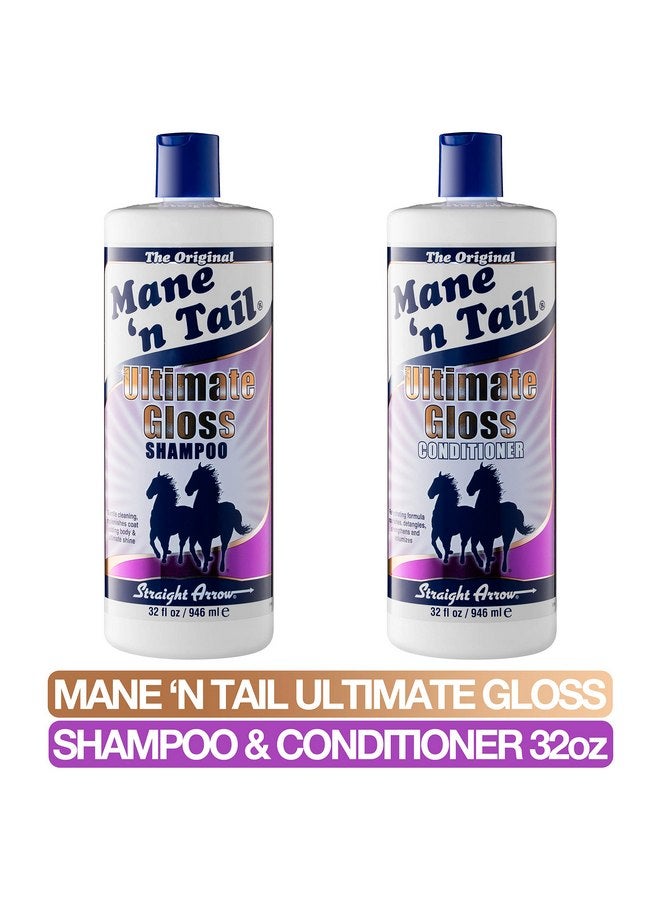 Mane 'n Tail Ultimate Gloss Combo Set (32 Oz) - Shampoo & Conditioner for Ultimate Shine, Volume, and Softness for Horses' Coat, Mane & Tail - Image 2