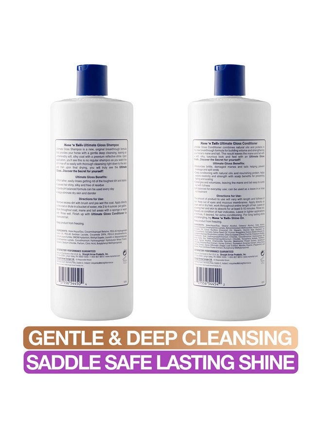 Mane 'n Tail Ultimate Gloss Combo Set (32 Oz) - Shampoo & Conditioner for Ultimate Shine, Volume, and Softness for Horses' Coat, Mane & Tail - Image 3