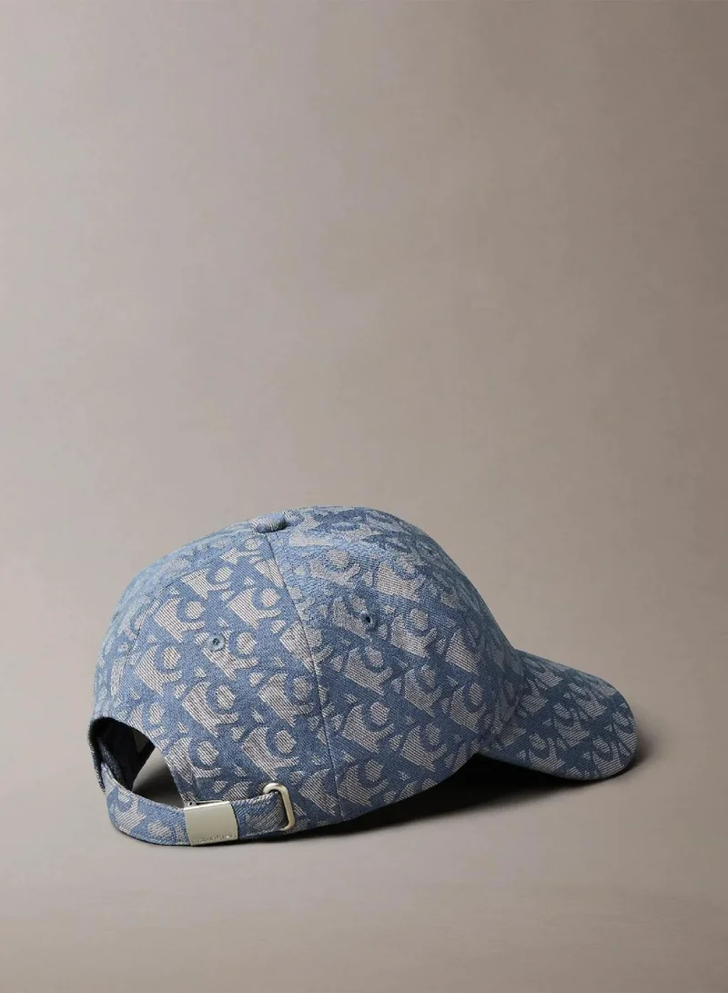 Calvin Klein Jeans BLUE INDIGO / ATMOSPHERE AOP Logo Jacquard Cap for Women | Best Price UAE