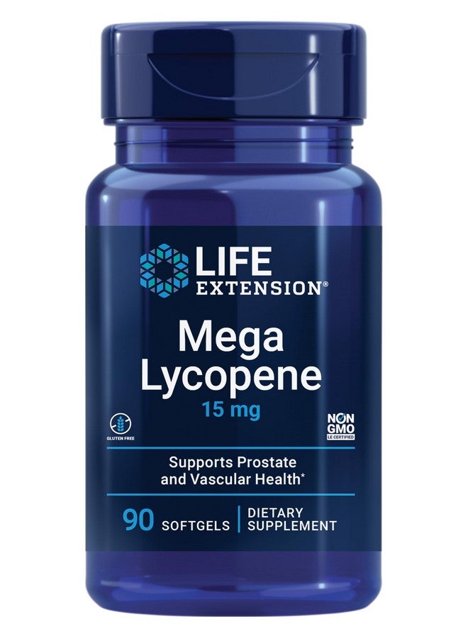 لايف إكستنشن ميجا ليكوبين، صحة البروستاتا، صحة الشرايين، دفاع مضاد للأكسدة، خالٍ من الغلوتين، غير معدل وراثيًا، 90 كبسولة هلامية - Image 1