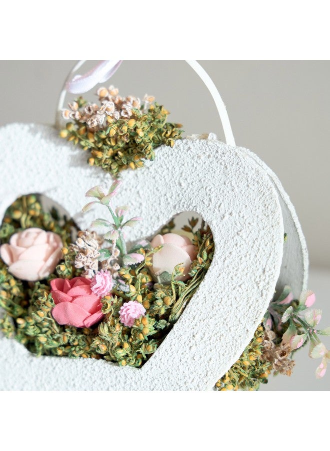 Home Box Caven Roses Floral Arrangement in Heart Shape Planter 13 x 6 x 13 cm  - Image 3