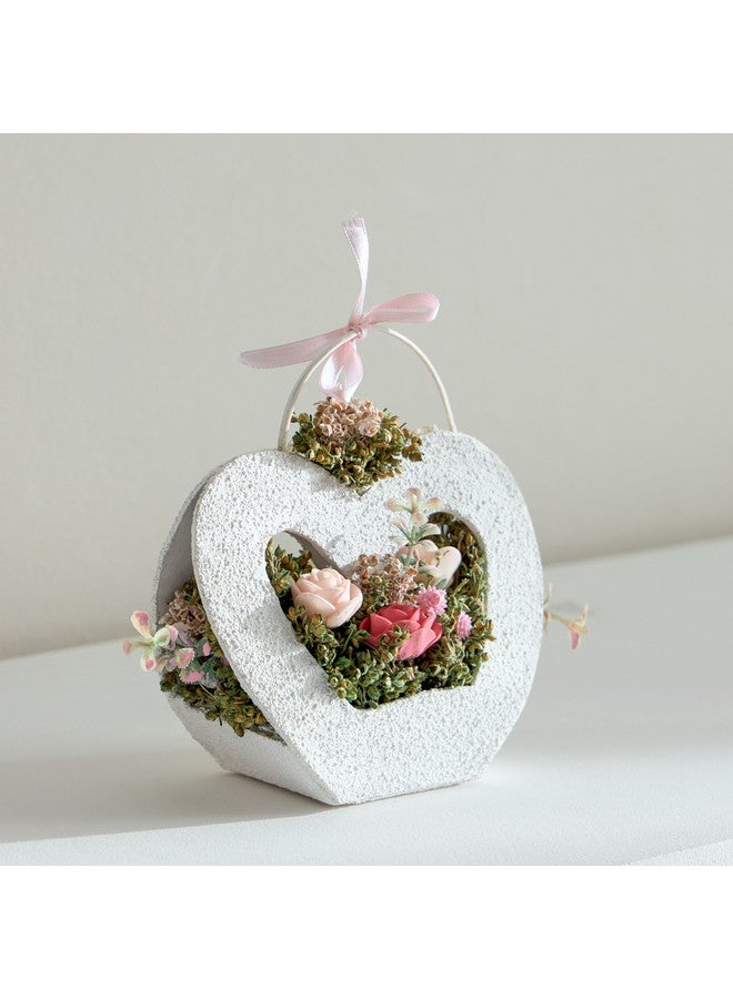 Home Box Caven Roses Floral Arrangement in Heart Shape Planter 13 x 6 x 13 cm  - Image 1