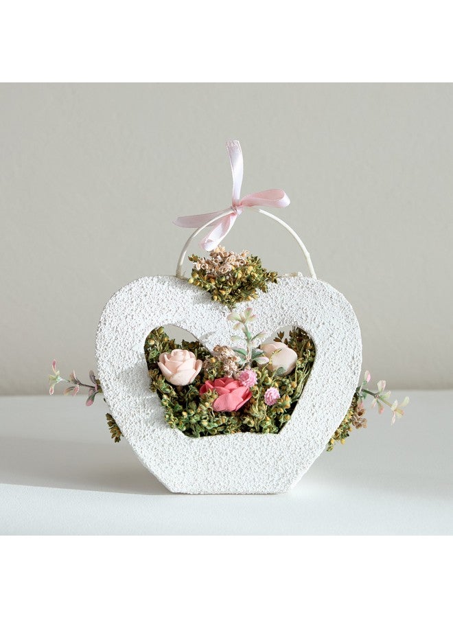 Home Box Caven Roses Floral Arrangement in Heart Shape Planter 13 x 6 x 13 cm  - Image 2