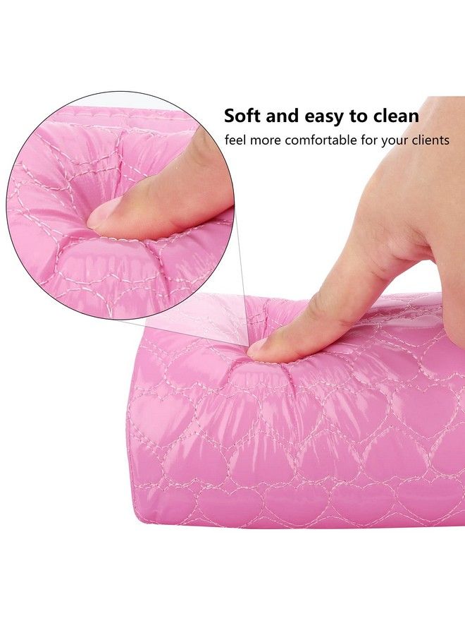 Deciniee Nail Pillow Hand Rest For Nails Washable Pu Leather Nail Armrest Detachable Manicure Hand Pillow Cushion Nail Art Accessories Tool For Nails Tech (Pink) - Image 5