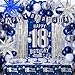 Pounira 18th Birthday Decorations for Boys Blue Happy 18th Birthday Decorations for Men 18 Year Old Boy Birthday Door Banner 18th Bday Party Tablecloth Foil Backdrop Star Balloons Decor for 18th Girls Boys - Image 2