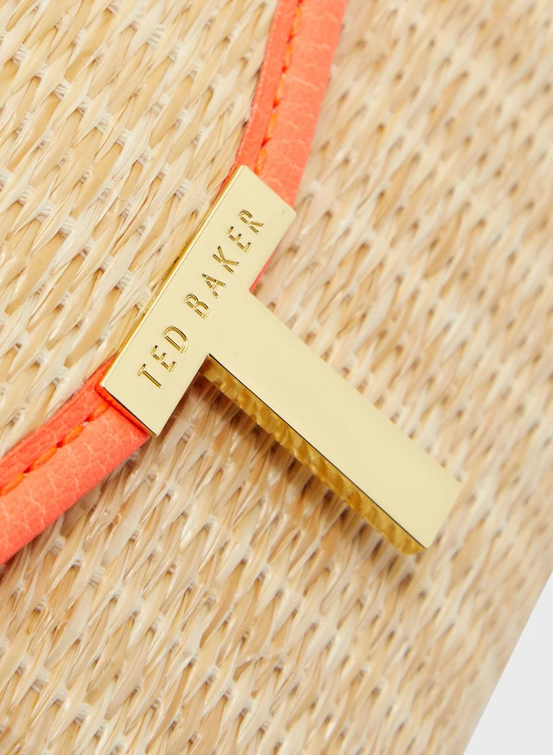 Ted Baker Arthea Straw T-Clutch