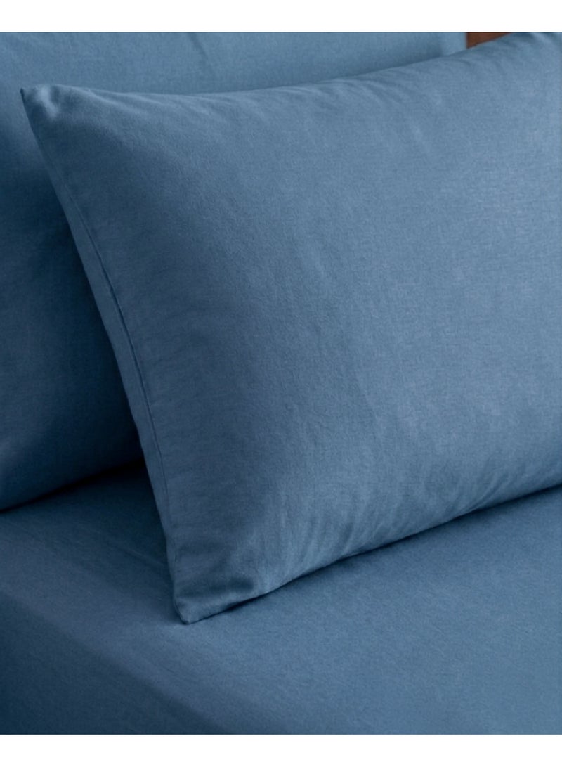 Elega Decor 210TC Cotton Satin Double Solid Bed Sheet Set 3PC | Soft Breathable Satin Flat Sheet 206x250 cm | 2 pillowcases 50x75 cm | OEKO-TEX & ECAS Certified - Image 4