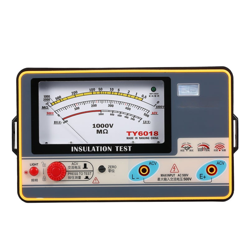 Insulation Resistance Meter Digital Ohmmeter Megger Handheld Insulation Tester Megameter 0-2000MΩ 1000V High Accuracy Megohmmeter Insulation Measurement Instrument - Image 1