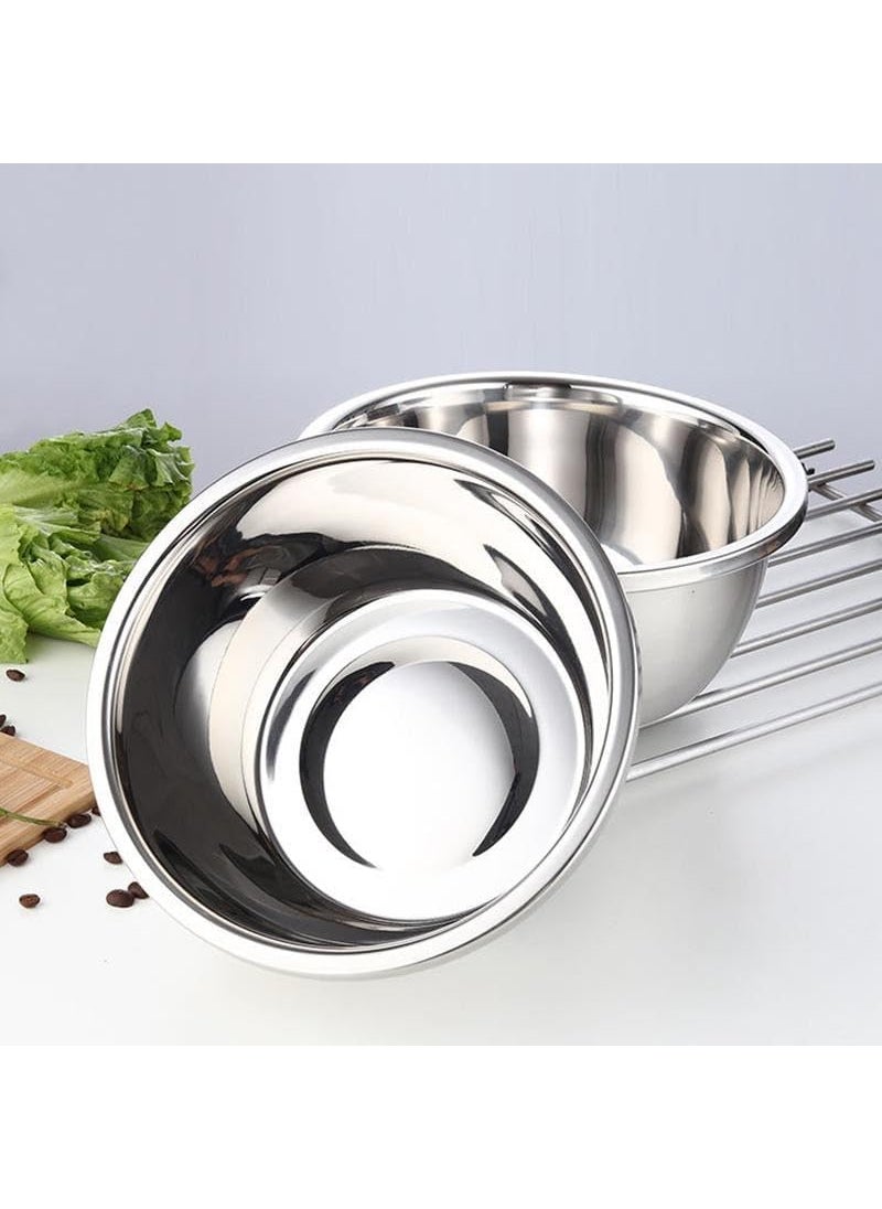 HEVASNEK HEVASNEK Stainless Steel Mixing Bowl AllPurpose Prep Bowl for Cooking Baking Meal Prep Versatile Kitchen Essential for Stirring Mixing Whisking More  - Image 3