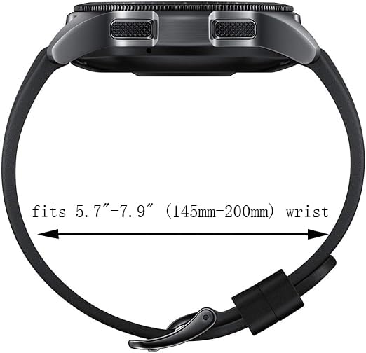 FanTEK Band for Galaxy Watch 3 41mm / Galaxy Watch 42mm / Galaxy Watch Active/Galaxy active 2 watch band/Gear S2 Classic band, 20mm Silicone Sport Quick Release Replacement Strap, Black - Image 4