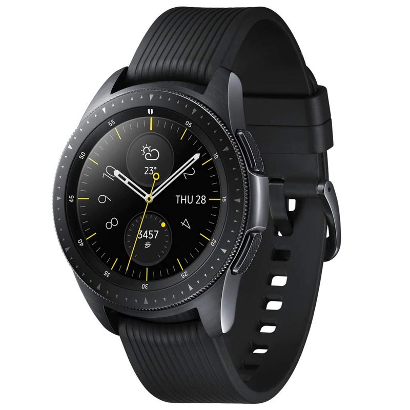 FanTEK Band for Galaxy Watch 3 41mm / Galaxy Watch 42mm / Galaxy Watch Active/Galaxy active 2 watch band/Gear S2 Classic band, 20mm Silicone Sport Quick Release Replacement Strap, Black - Image 1