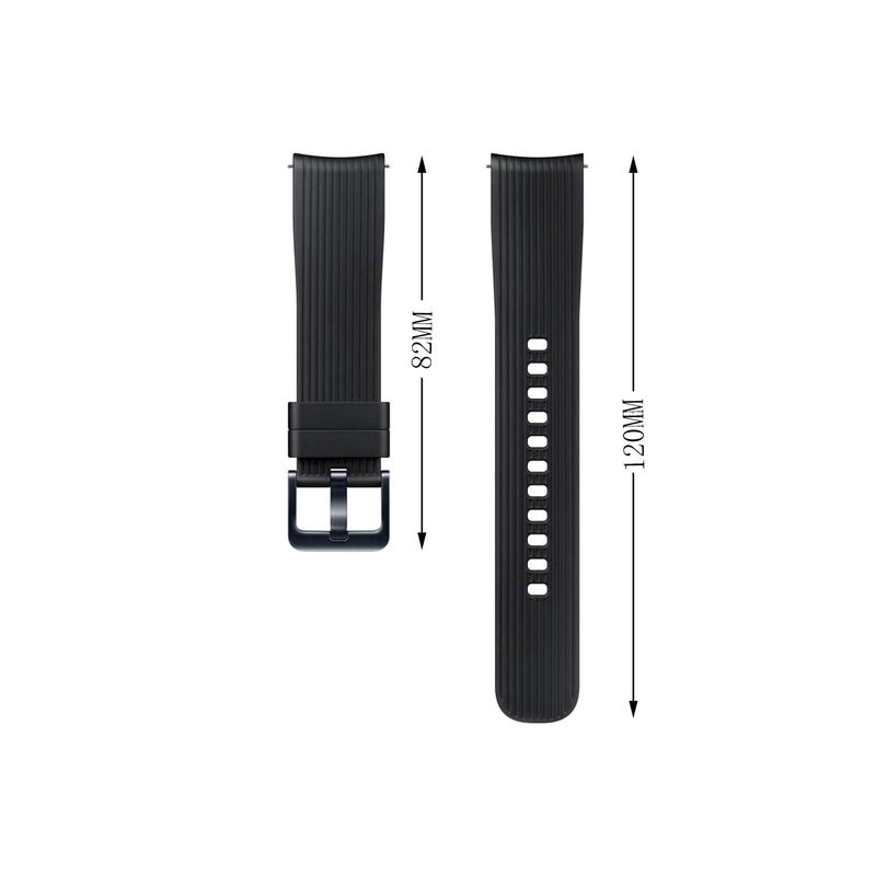 FanTEK Band for Galaxy Watch 3 41mm / Galaxy Watch 42mm / Galaxy Watch Active/Galaxy active 2 watch band/Gear S2 Classic band, 20mm Silicone Sport Quick Release Replacement Strap, Black - Image 2