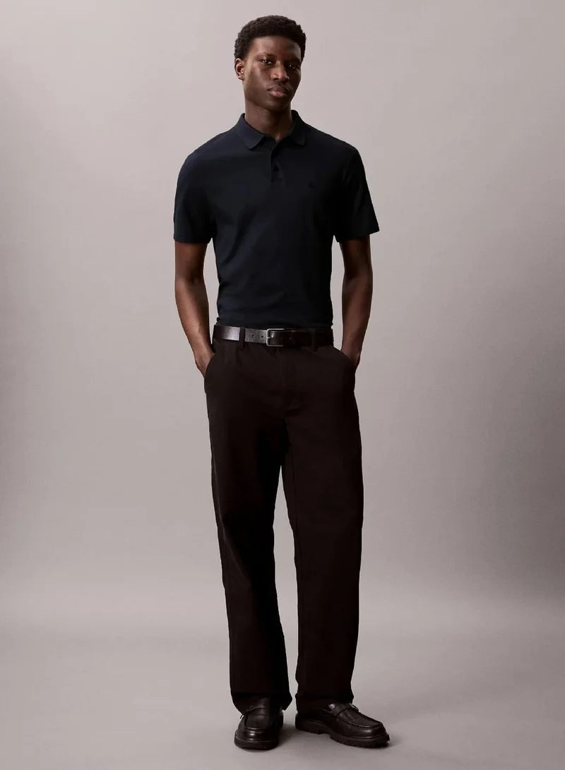 Calvin Klein Dark Sapphire Pima Cotton Polo Shirt for Men | Best Price UAE