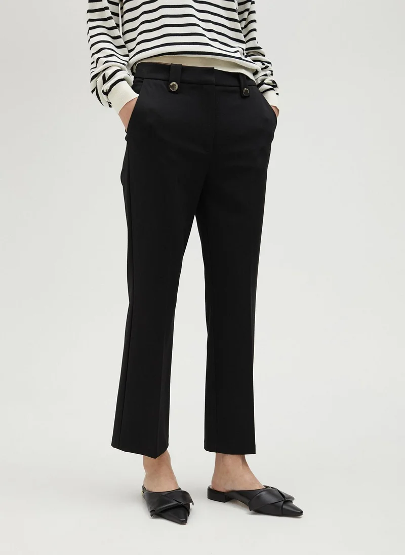 Lola Casademunt Black slim fit flared trousers