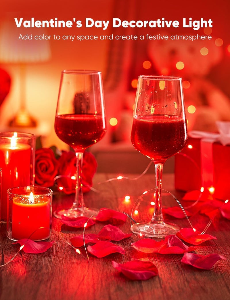 Brightown 12 Pack LED Fairy Lights, Waterproof, Red, 7 Feet, 20 LEDs, Battery Operated, Flexible Silver Wire, Safe, Energy Saving, Long-Lasting, Indoor and Outdoor Use - Image 3