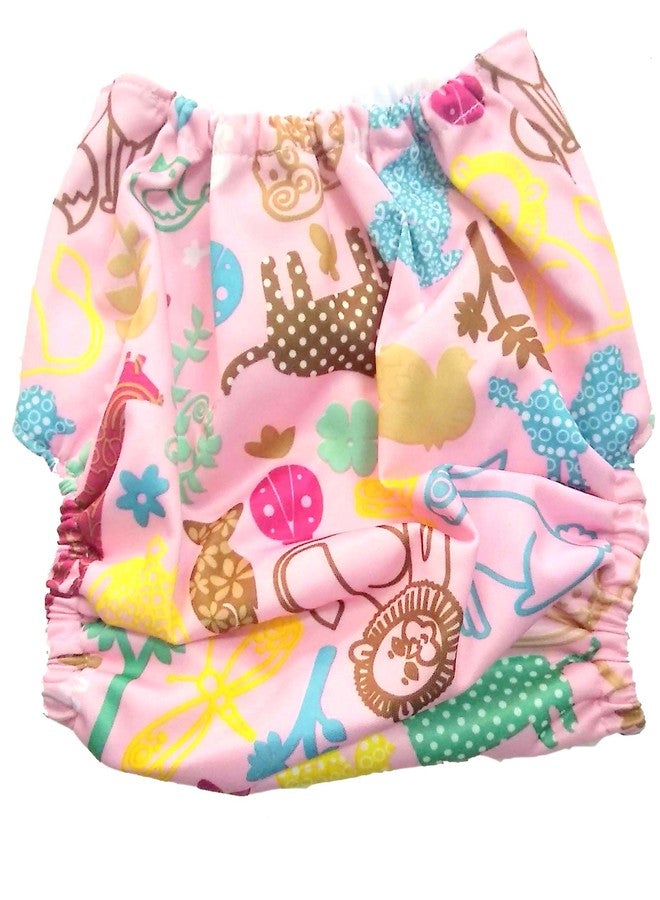 N&M Reusable Printed Cloth Diaper Without Insert - (LightPink) - Image 1