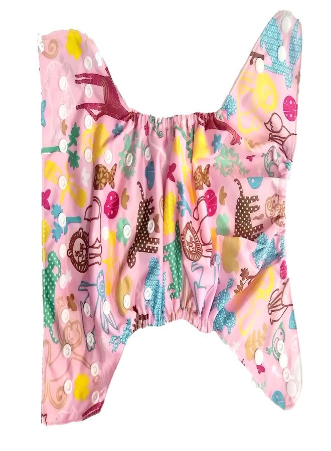 N&M Reusable Printed Cloth Diaper Without Insert - (LightPink) - Image 3
