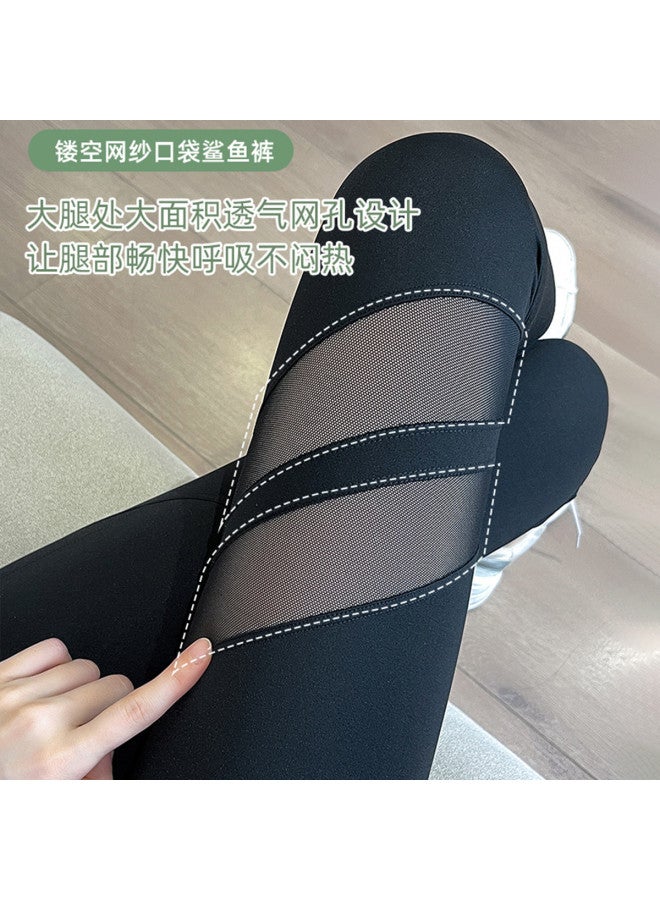 PLANDOO Shark Pants For Women, Wearable In Spring And Autumn Lifting Barbie Yoga Ankle-Length Leggings - Image 5