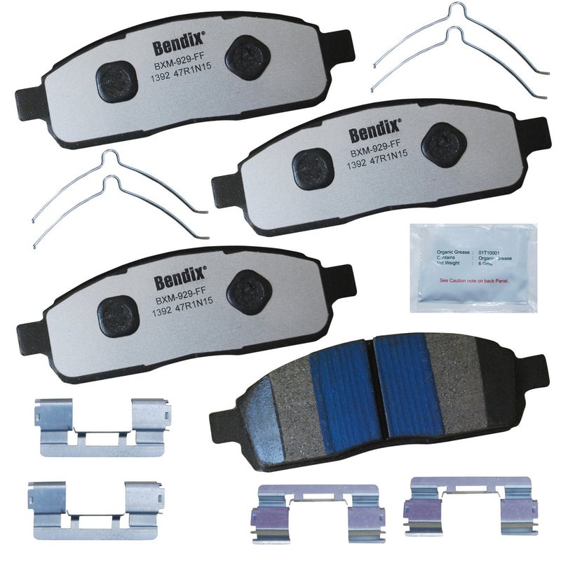 Bendix Fleet Metlok MKD1392FM Semi-Metallic Front Brake Pads for Lincoln Mark LT 2008-2006 - Image 3