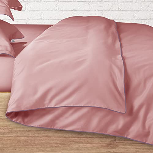 Spread Spain® Italian Cotton Closure Zipper, 500 Thread Count, Salmon King Size Duvet/Quilt Cover, Soft and Breathable, Lightweight King Duvet Cover (90" x 108" Inches) - Image 3