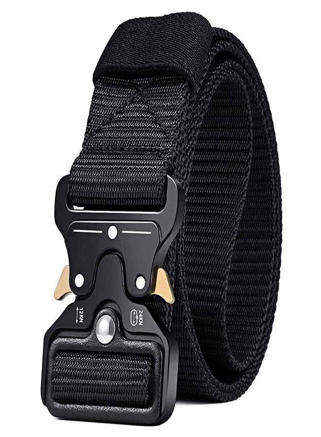 MOZETO Men's Tactical Belt, 1.5" Nylon Web Rigger Hiking Work Belts for Men with Heavy Duty Quick Release Buckle - Image 1