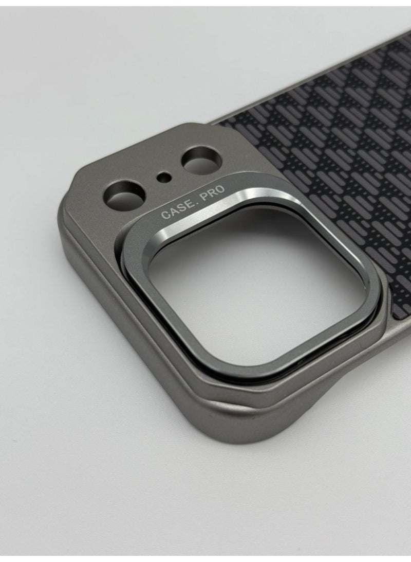 عام Military-Grade Rugged Hybrid Case for iPhone 17 Pro – Aluminum Alloy Lens Protection, Multi-Angle Kickstand & Anti-Slip Grip Bumper – Industrial Tech Design - Image 4