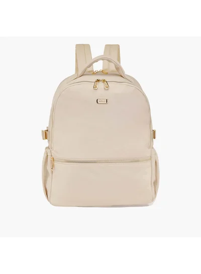 MISSY Women Solid Backpack with Adjustable Shoulder Straps and Zip Closure - 34x15x40 cm