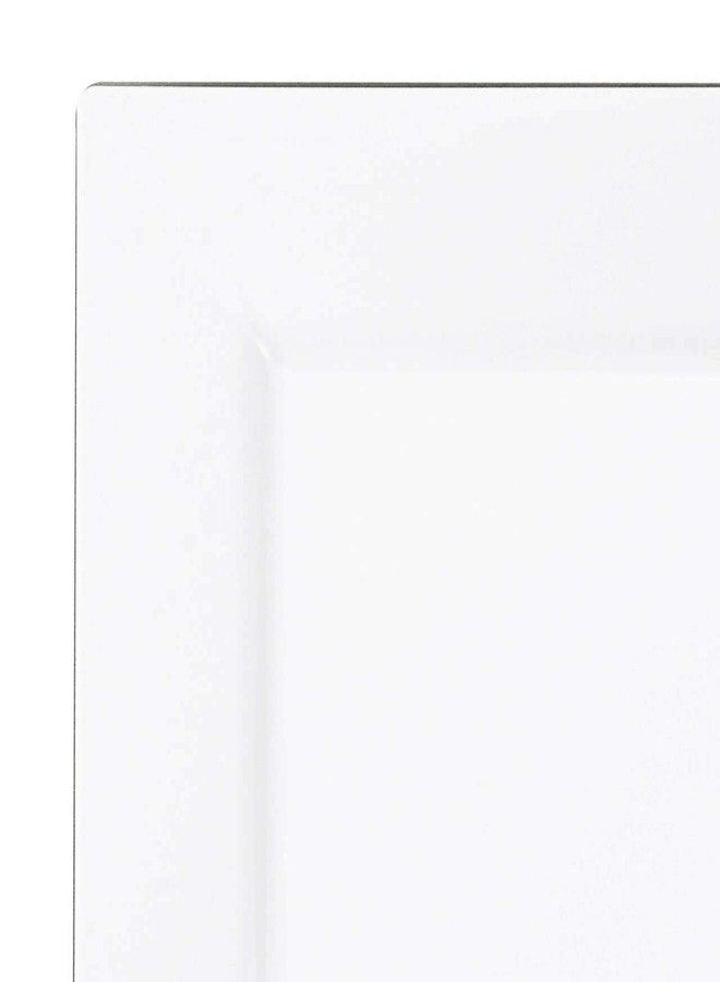 kaya Square White Plastic Cake Plates (6.5") - Pack of 10 - Elegant & Sturdy Dinnerware for Weddings, Birthdays & Home Use - Image 2