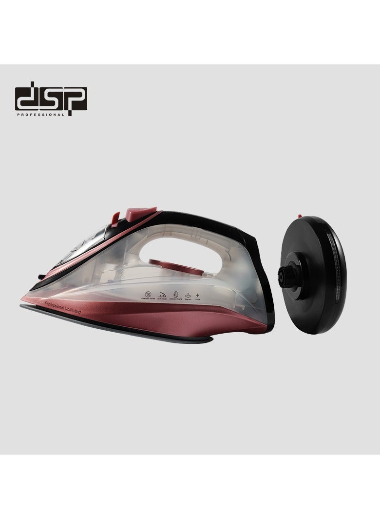 DSP dsp steam iron, steam iron portable, steam spray iron, 2200W with Ceramic-Coated Soleplate, 275ml Water Tank, Powerful Steam Burst, Self-Cleaning, KD1096 - Image 5