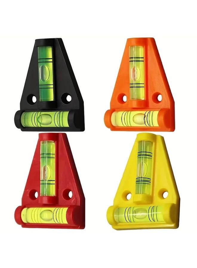 4pcs T Shaped Horizontal Bubble Level Set Color Mixing High Precision Acrylic Leveling Tool - Image 2