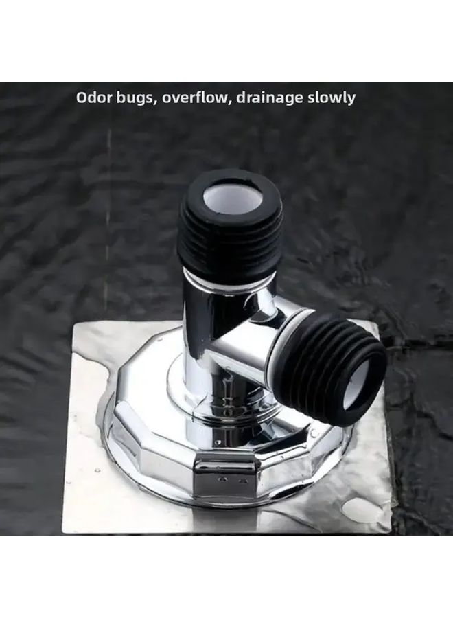 Heavy Duty Anti Overflow Deodorizing Drain Joint Three Links Color Washing Machine Floor Drain - Image 5
