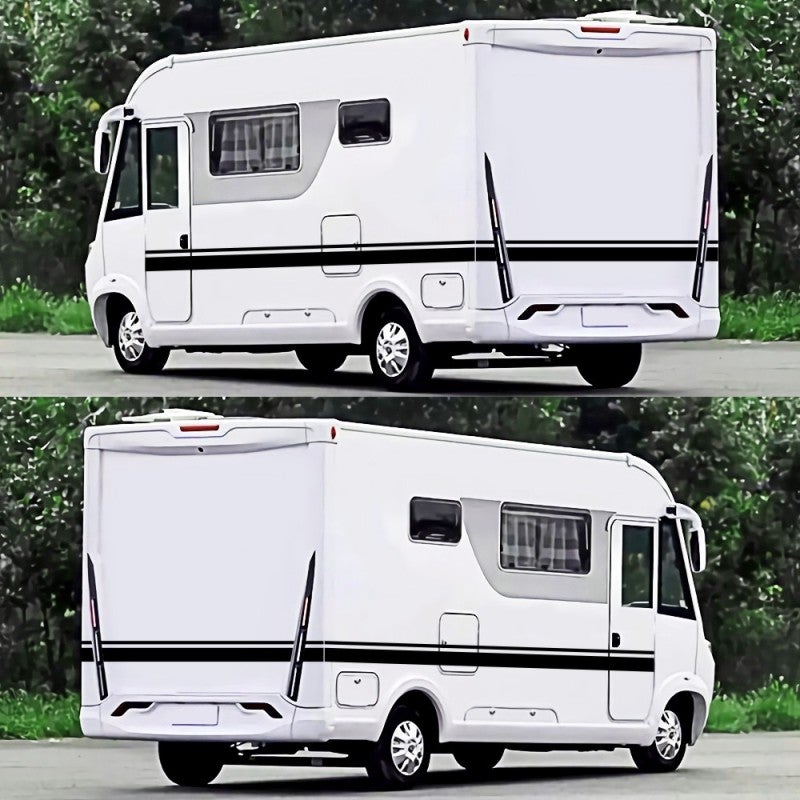 Car Two side RV Stripes Graphics Decals Car Stickers Vinyl Graphics for Caravan Travel Trailer Camper Van - Image 5