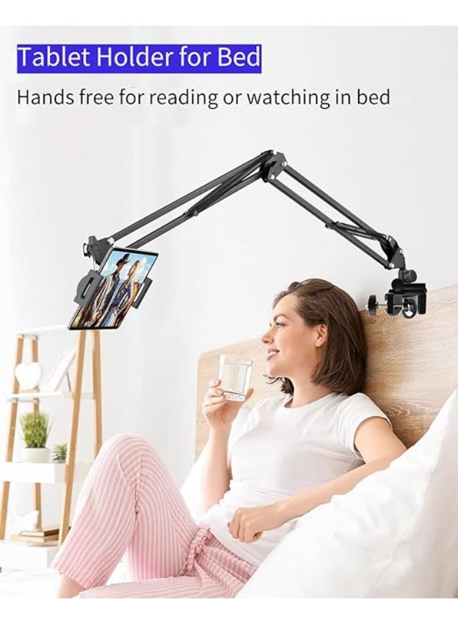 Adjustable Tablet Holder for Bed and Desk – Flexible Arm Mount Compatible with 4.7"–12.9" Tablets and Phones - Image 2