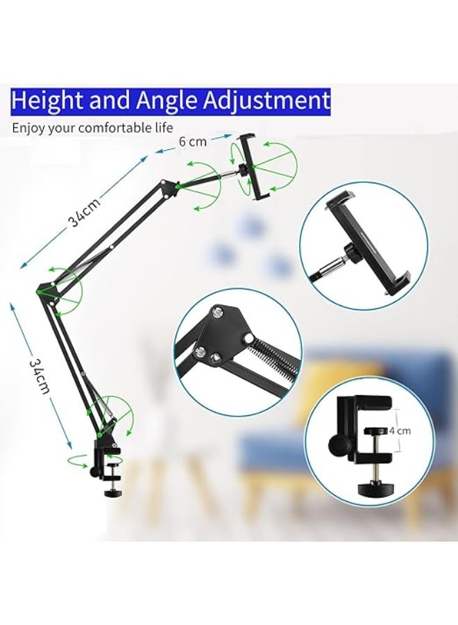 Adjustable Tablet Holder for Bed and Desk – Flexible Arm Mount Compatible with 4.7"–12.9" Tablets and Phones - Image 4