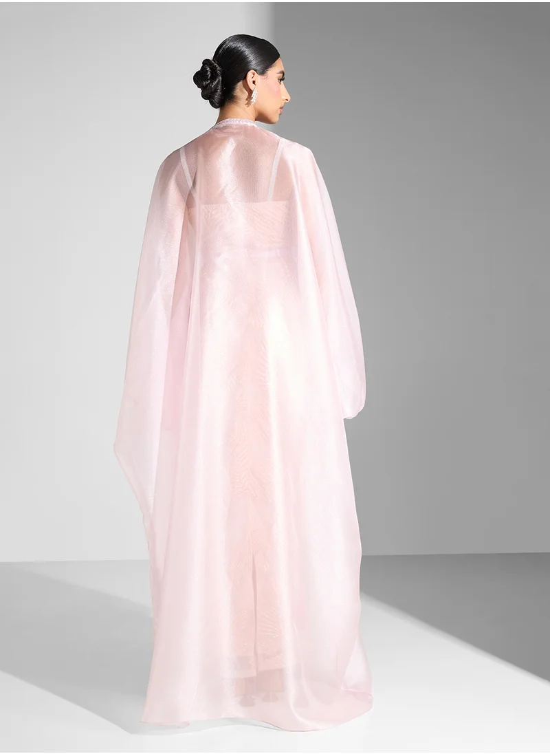 Golden Apple 2PCS Set Belted Abaya
