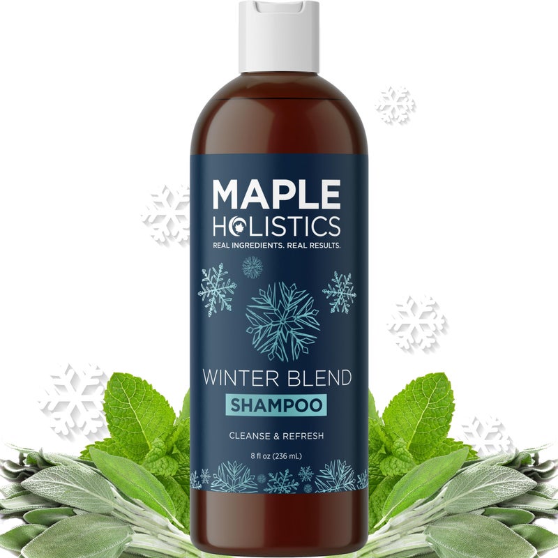 Maple Holistics Sulfate Free Hard Water Shampoo - Deep Clarifying Shampoo for Build Up of Product and Minerals with Five Cleansing Mint Essential Oils for Replenishing Hydration and Hair Shine - Vegan & Cruelty Free - Image 1