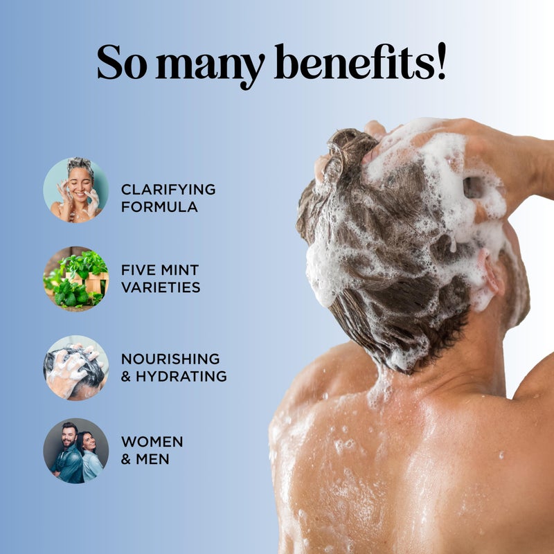 Maple Holistics Sulfate Free Hard Water Shampoo - Deep Clarifying Shampoo for Build Up of Product and Minerals with Five Cleansing Mint Essential Oils for Replenishing Hydration and Hair Shine - Vegan & Cruelty Free - Image 3