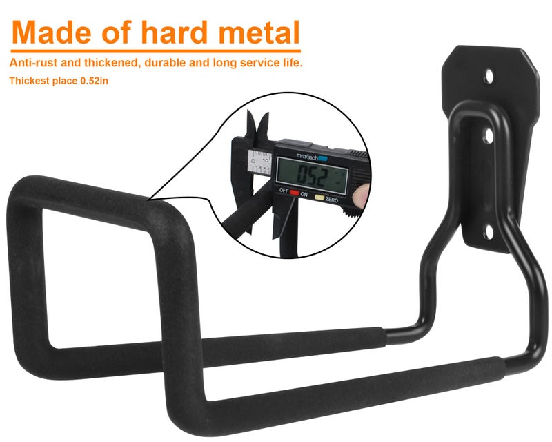 PeoMev Metal Garden Hose Holder - Heavy Duty Hose Hanger Wall Mounted Water Hose Holder for Outside Yard, Sturdy Hose Reel Hose Hooks for Water Hose, Extension Cords - Image 3