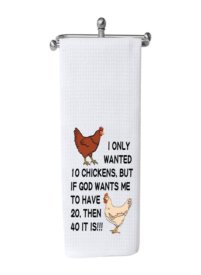 WCGXKO Chicken Gift Chicken Lover Gift Funny Chicken Kitchen Towels Housewarming Gift for Chicken Owner (40 Chickens) - Image 1