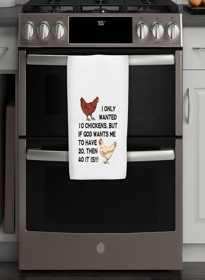 WCGXKO Chicken Gift Chicken Lover Gift Funny Chicken Kitchen Towels Housewarming Gift for Chicken Owner (40 Chickens) - Image 5