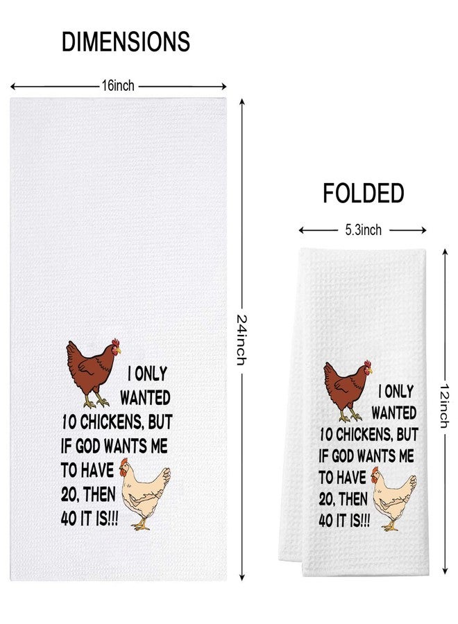 WCGXKO Chicken Gift Chicken Lover Gift Funny Chicken Kitchen Towels Housewarming Gift for Chicken Owner (40 Chickens) - Image 2