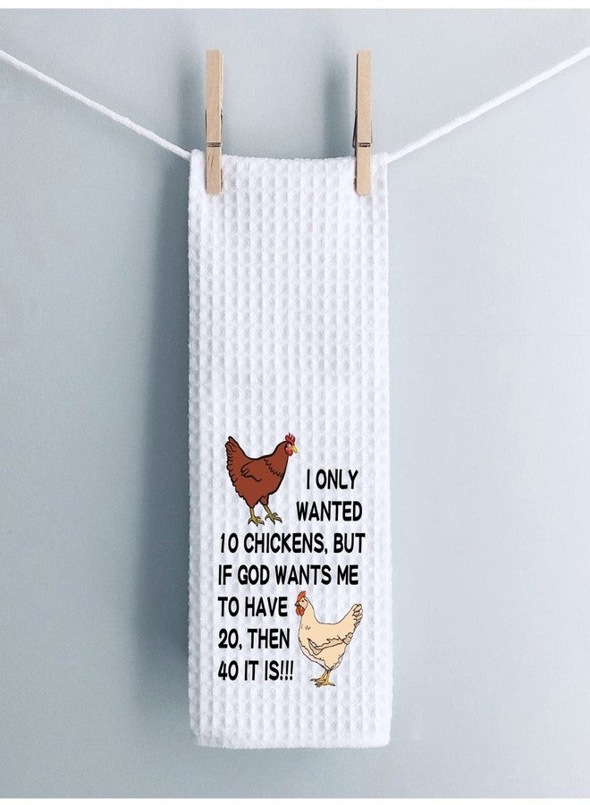 WCGXKO Chicken Gift Chicken Lover Gift Funny Chicken Kitchen Towels Housewarming Gift for Chicken Owner (40 Chickens) - Image 4