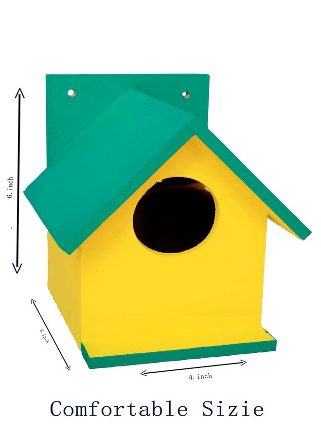 Hellonz Bird House for Sparrow, Budgies & Finches with Air Ventilation and Mounting Hook (Pack of 8) (Dark Green) - Image 3