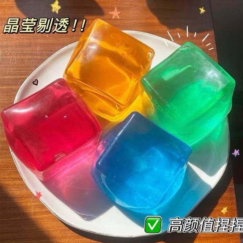 Maltose Ice Cube Kneading Music Decompression Toy - Transparent Ice Cube Stress Relief Squeeze Toy - Image 2